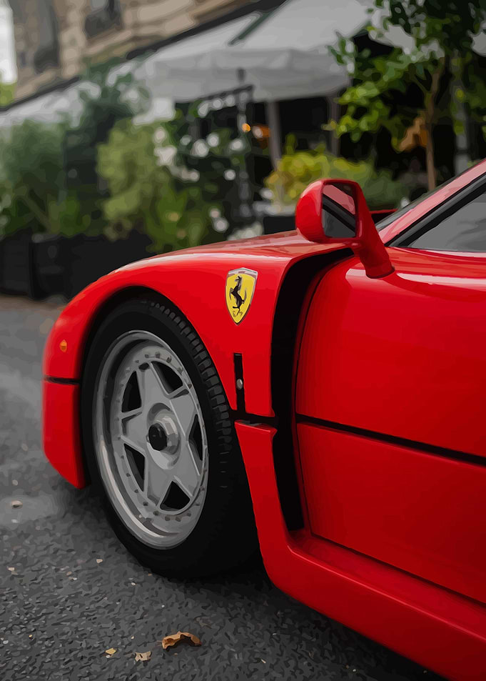 Ferrari F40 illustration