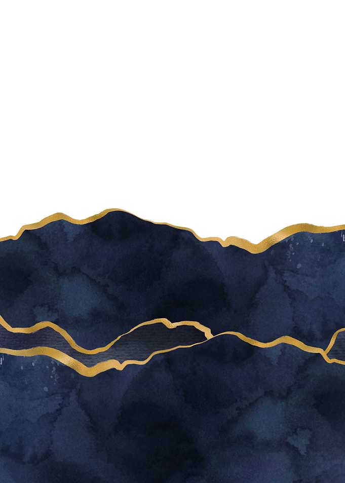 Navy Blue Painted Agate 07