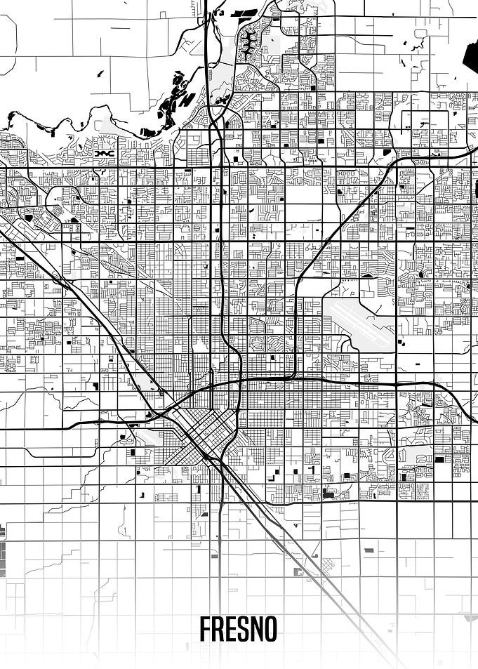 Fresno white map
