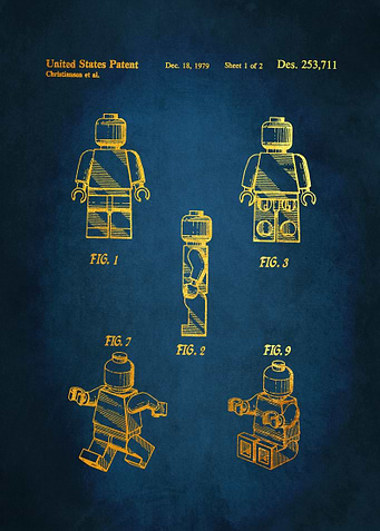 3 Lego Toy Figure Patent