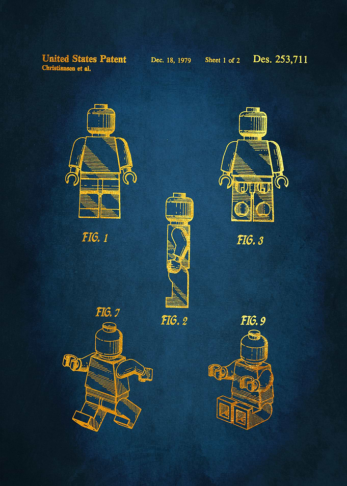 3 Lego Toy Figure Patent
