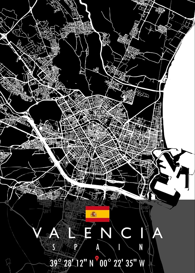 VALENCIA MAP SPAIN