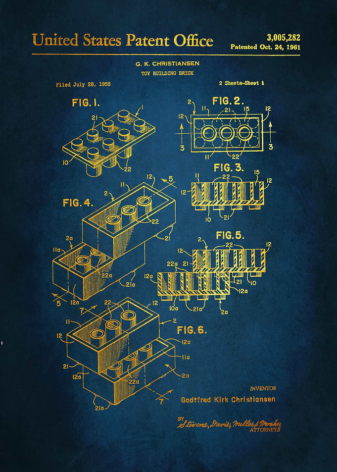1 Lego Brick Patent