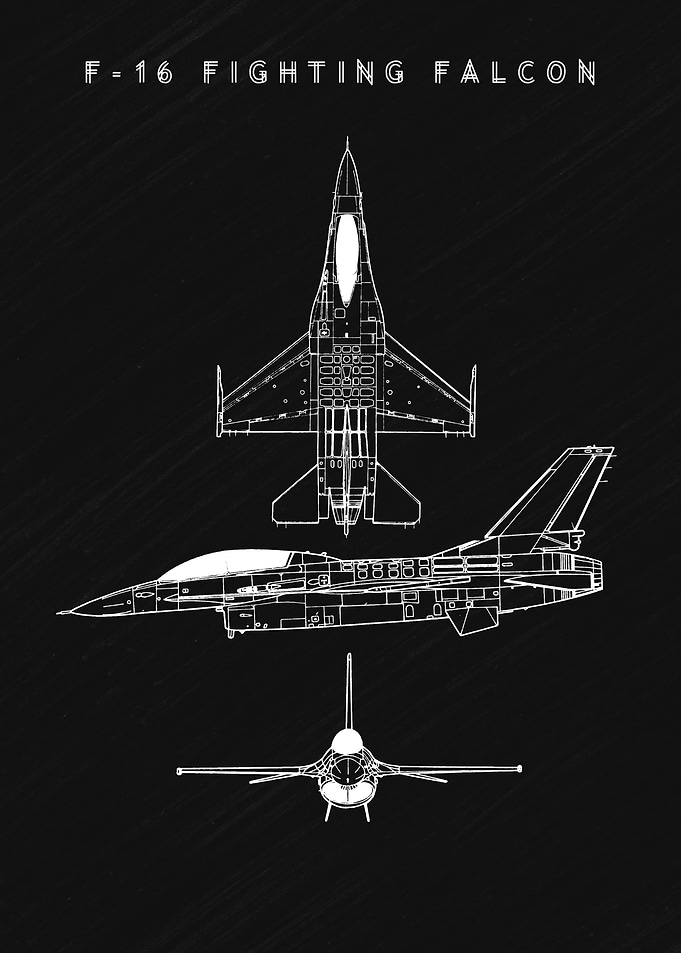 Blueprint F16 Fighting