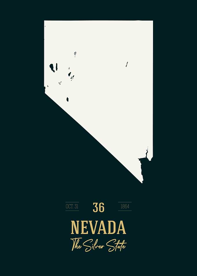 Nevada State Map USA