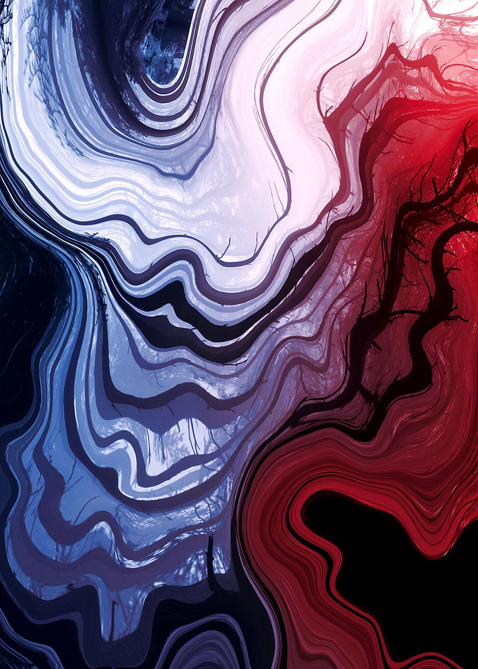 Liquid Blue Swirl Pattern