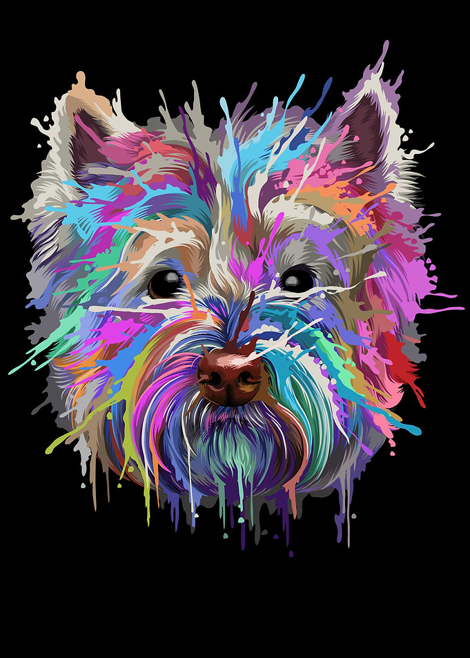 Westie Splash Art
