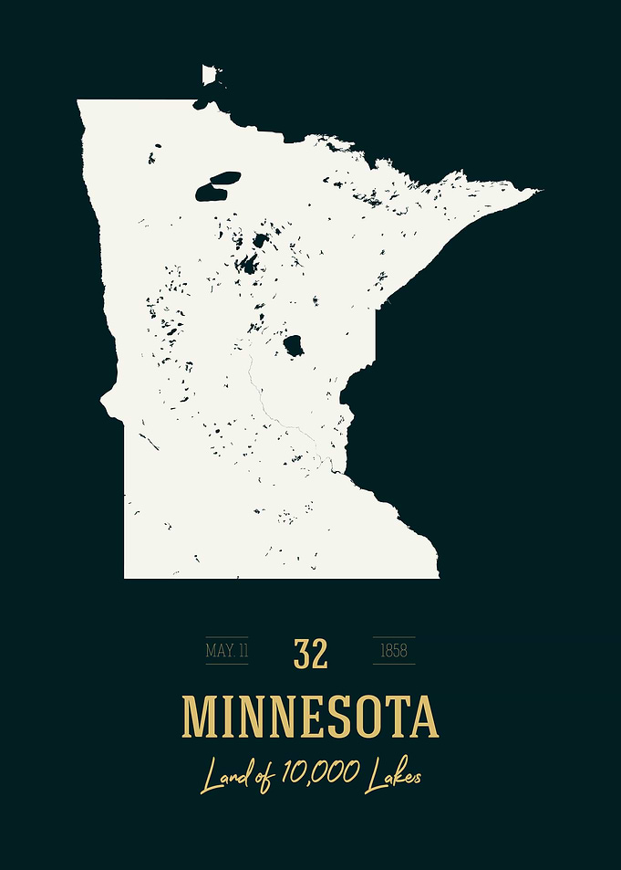 Minnesota State Map USA