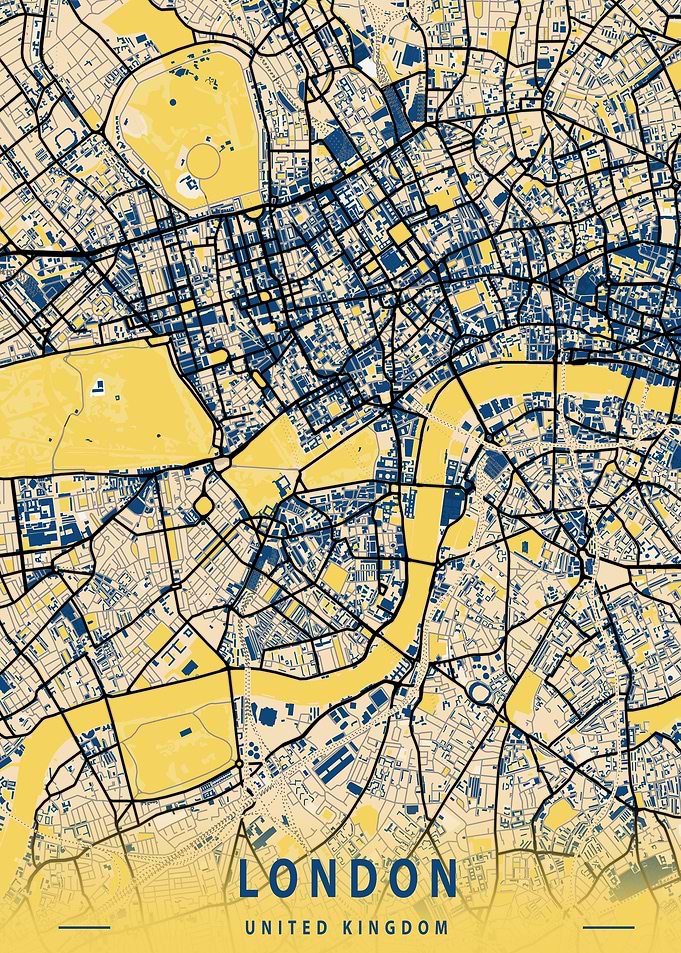 London England City Map