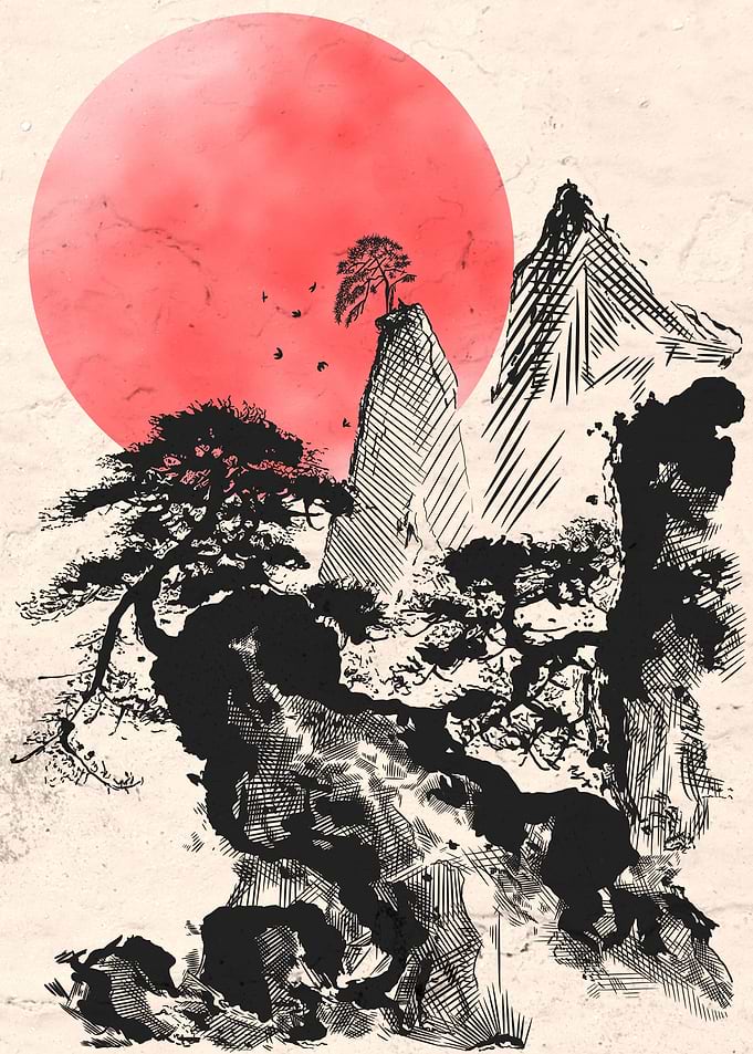 Tree Japan Moon
