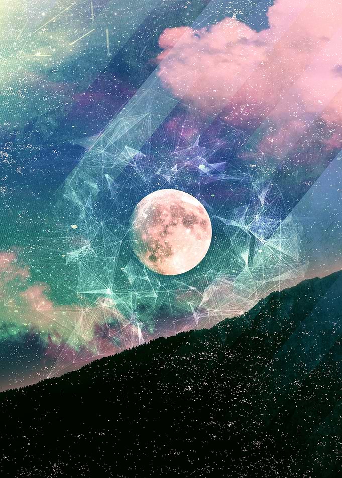 Full Moon Space Stardust
