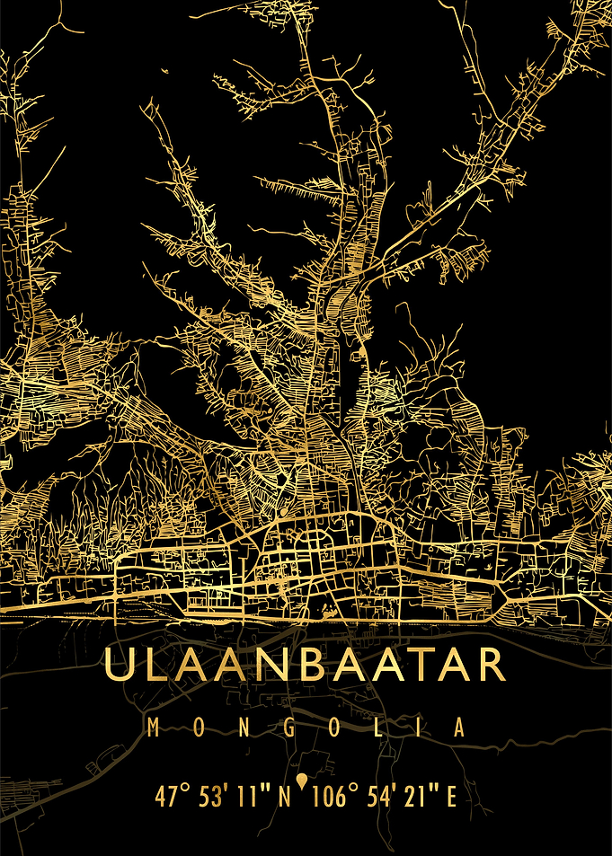 ULAANBAATAR MAP MONGOLIA