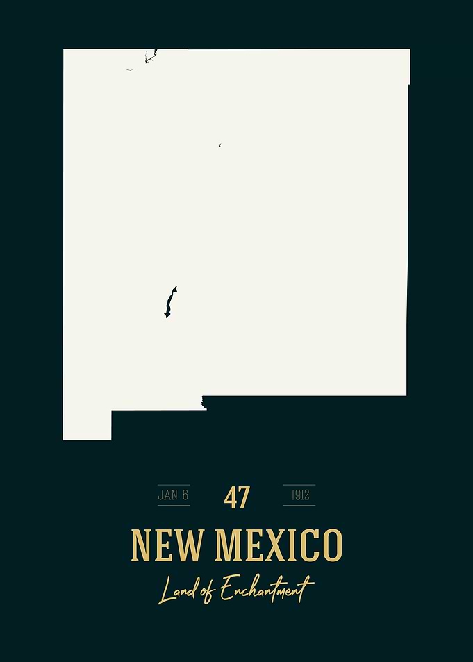 New Mexico State Map USA