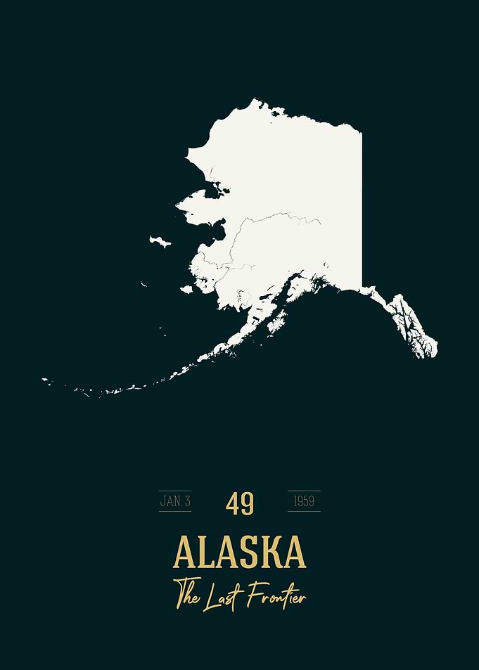 Alaska State Map USA