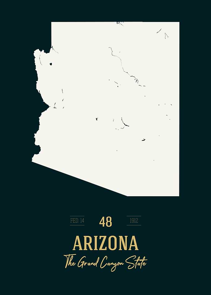 Arizona State Map USA