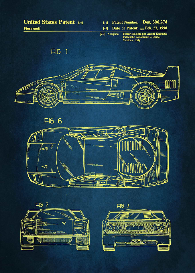 6 Ferrari F40 Patent