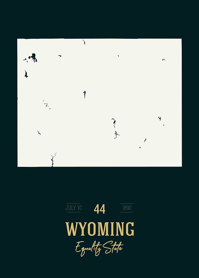 Wyoming State Map USA