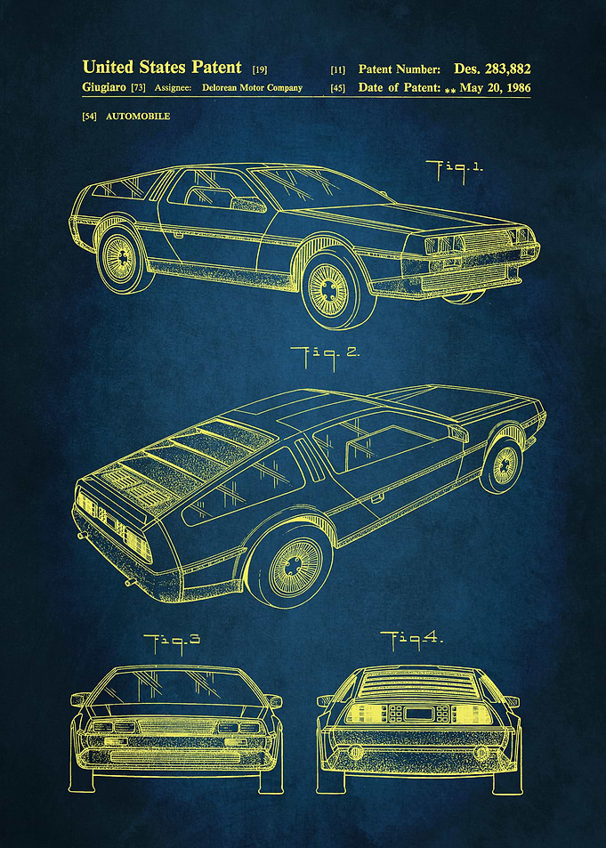 2 Delorean Automobile Pat