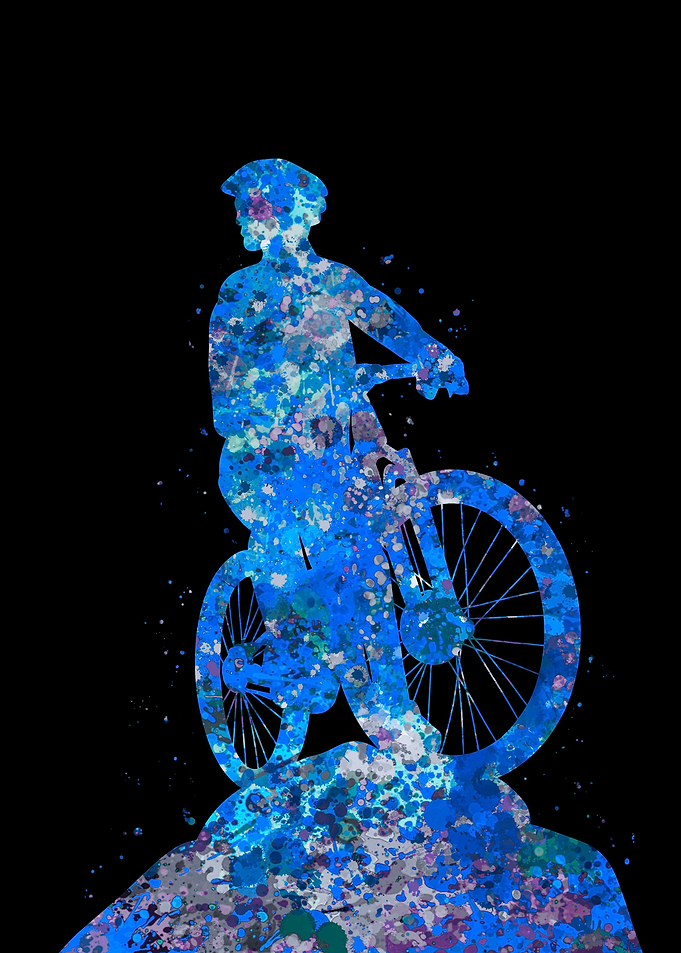 Downhill biker