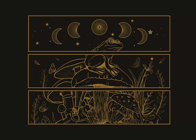 Cottagecore Frog Occult