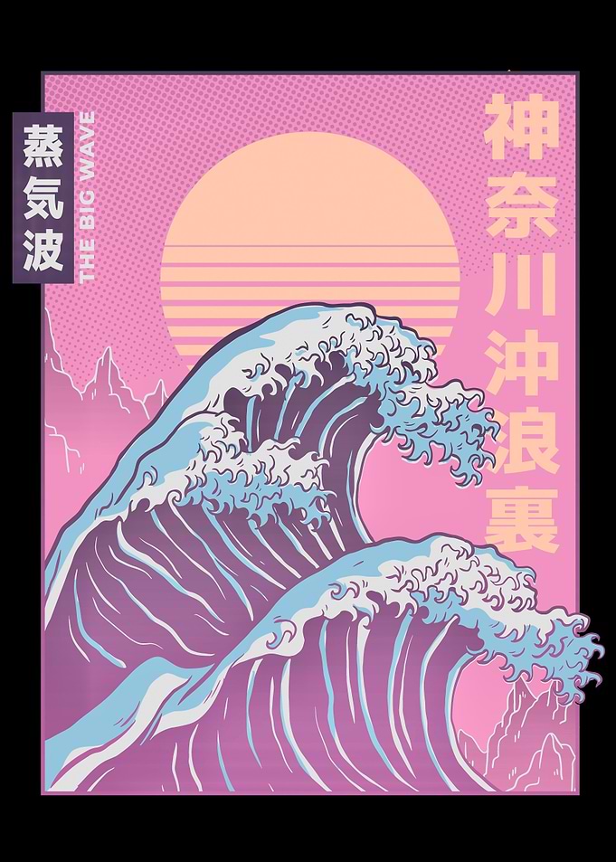 Japanese Waves sunset