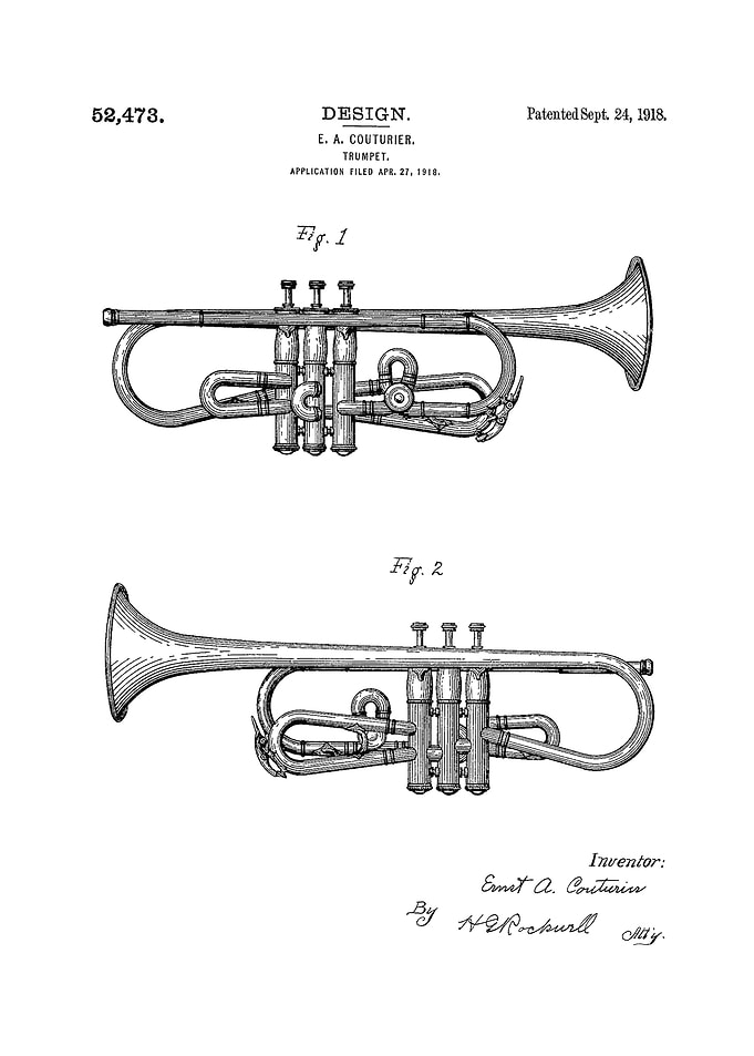 Trumpet Vintage Patent