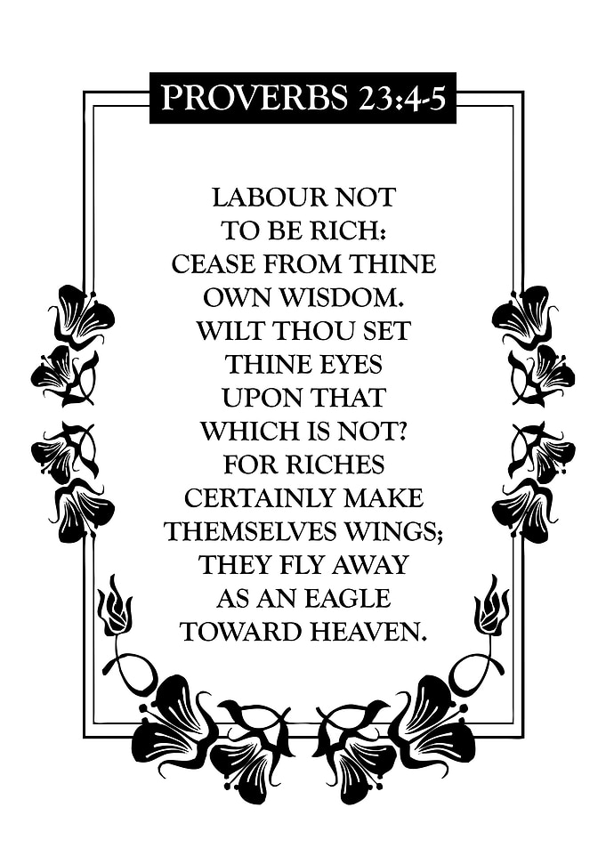 Proverbs 23 4 5