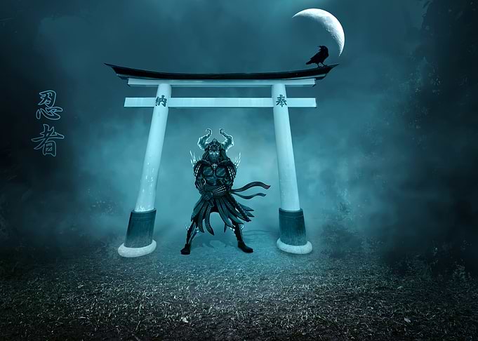 Japanese samurai warrior