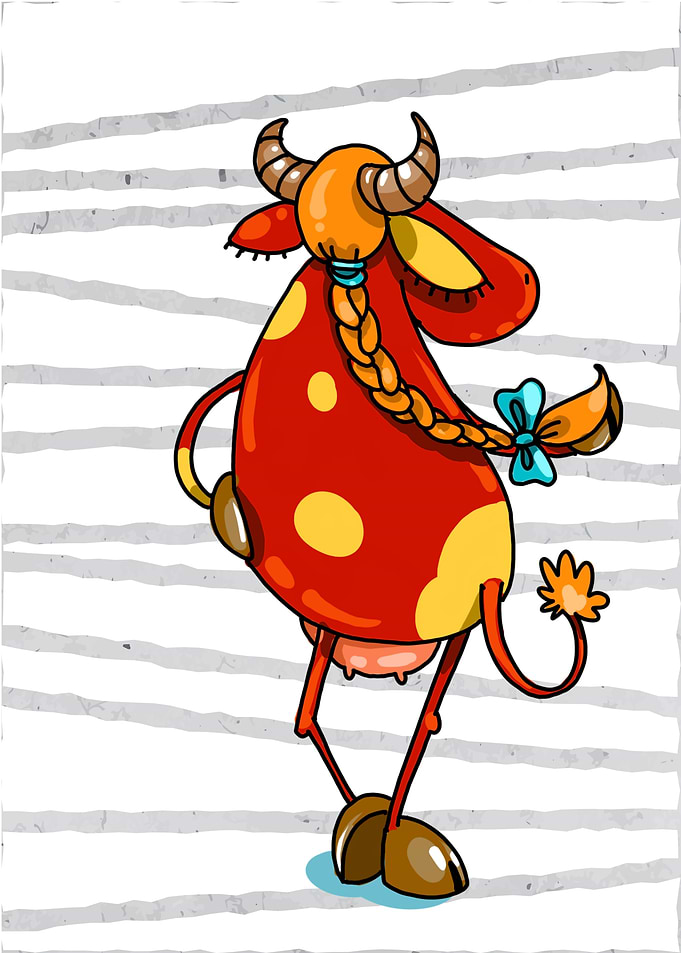 Funny Cow Dancing Wall Art