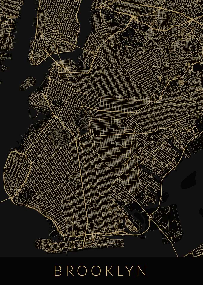 New York Brooklyn Map
