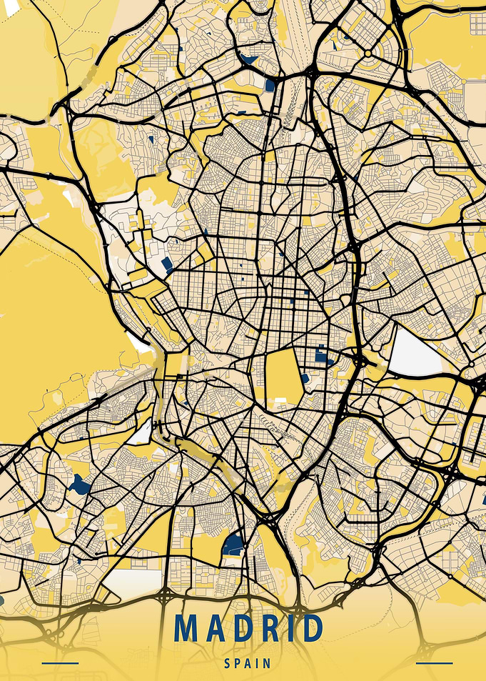 Madrid Spain City Map