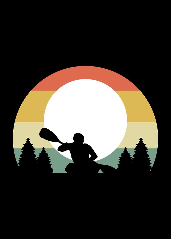 Kayaking Retro
