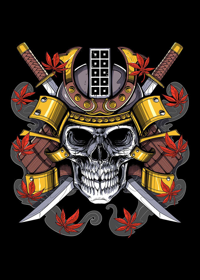 Samurai Warrior Skull