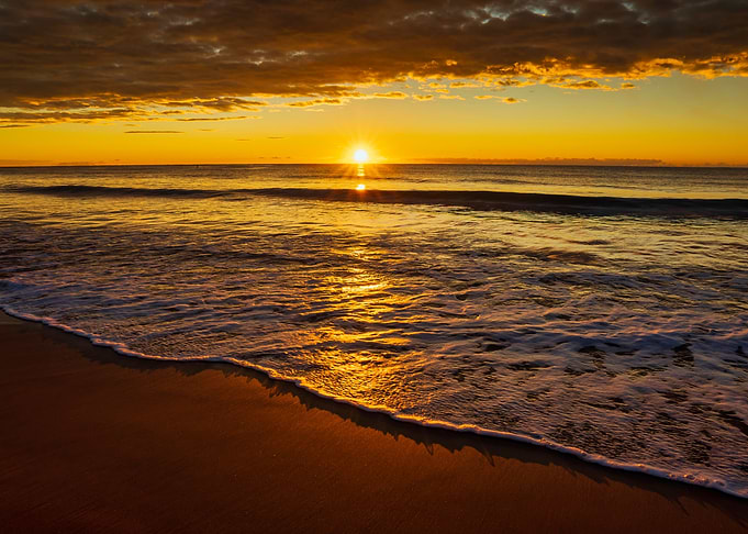 Beach sunset landscape
