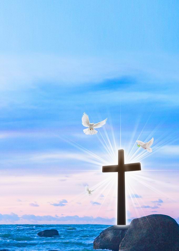 Jesus christ cross dove