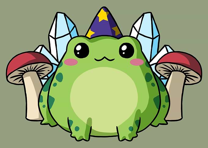 Cottagecore Frog Wizard
