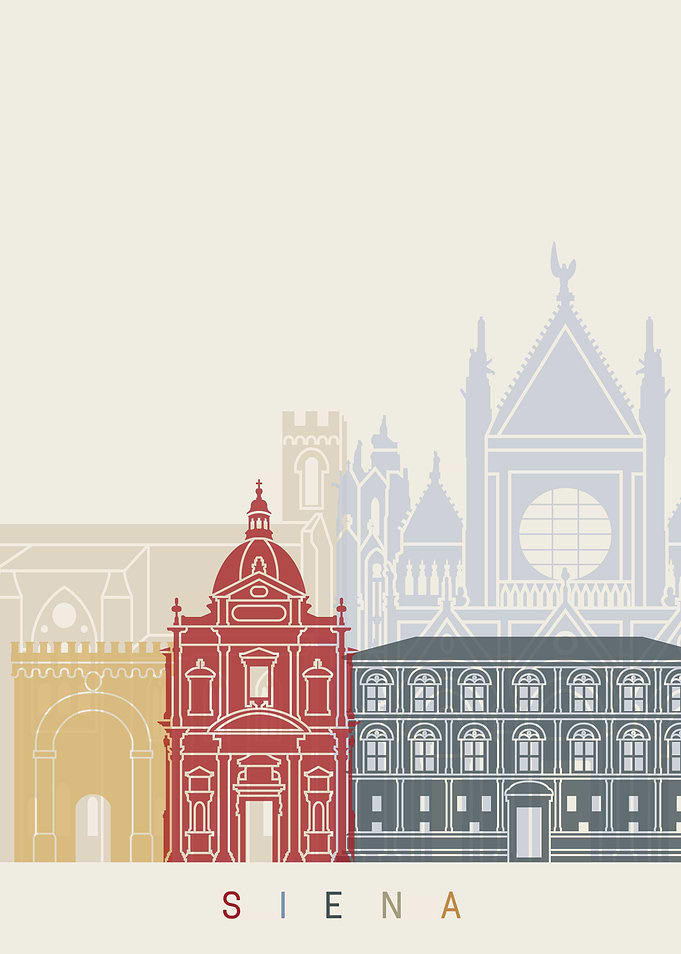 Siena skyline poster