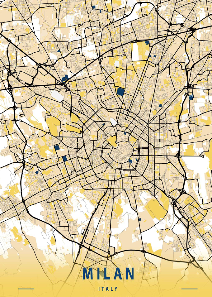 Milan Italy City Map