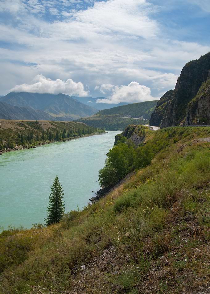 The mountain river