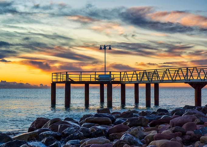 Beach sunset landscape