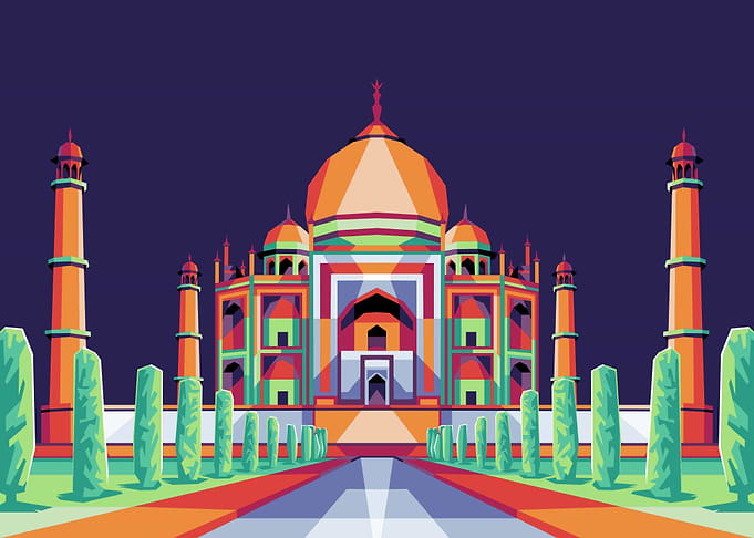 Taj Mahal India in WPAP