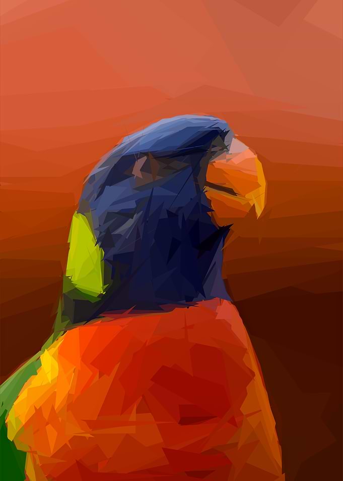Tropical Parrot Portrait