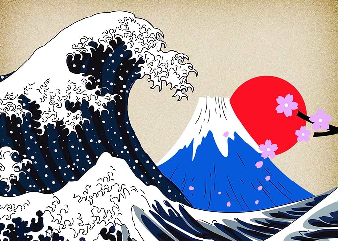 Great Wave Fuji Mountain
