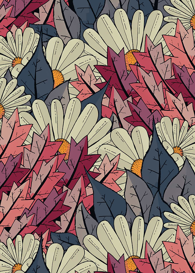 An autumn flower garden