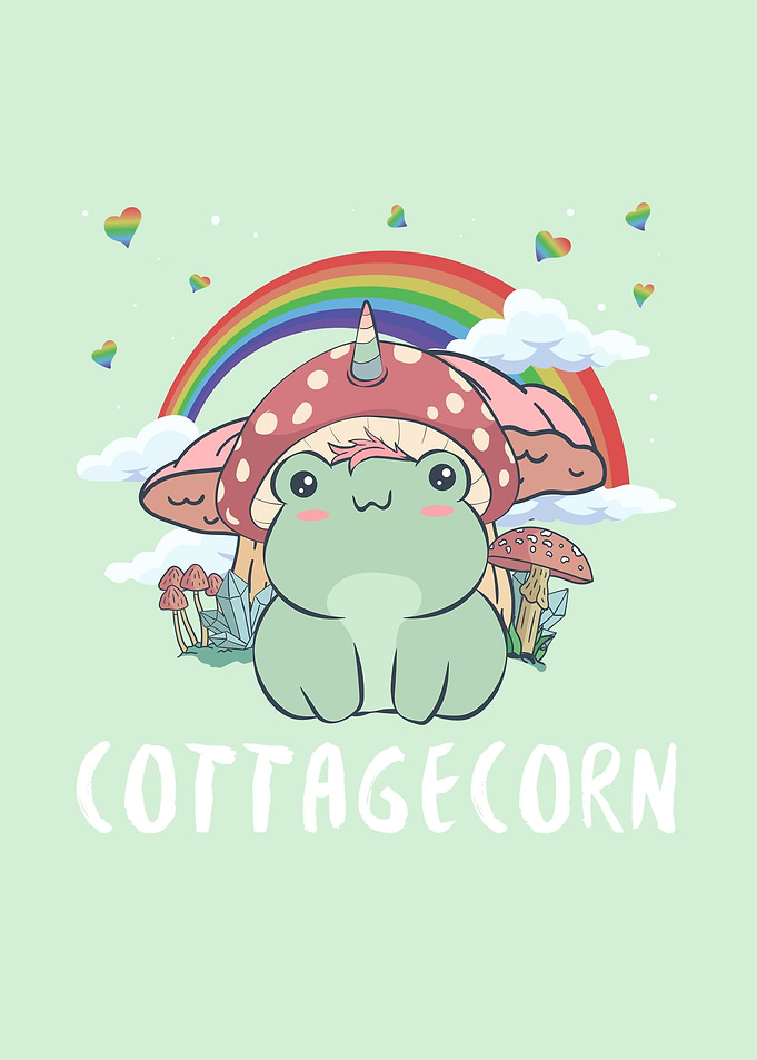 Cottagecore Frog Unicorn