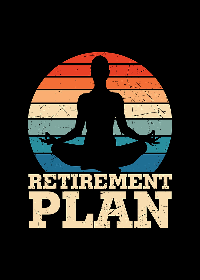 Yoga Retirement Retro Art