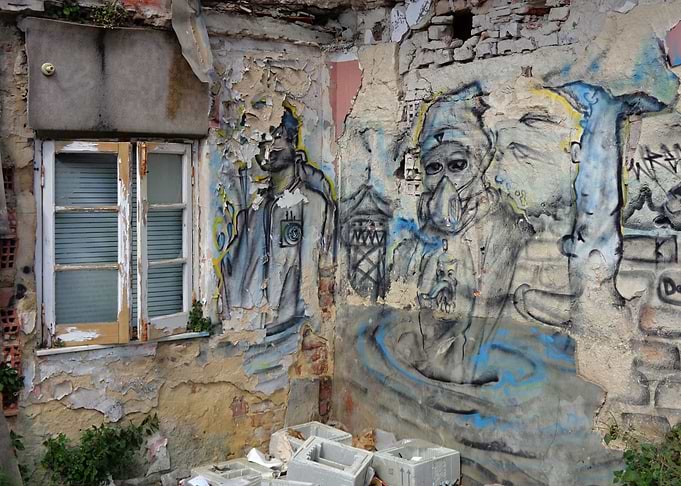 Ruin with Graffiti