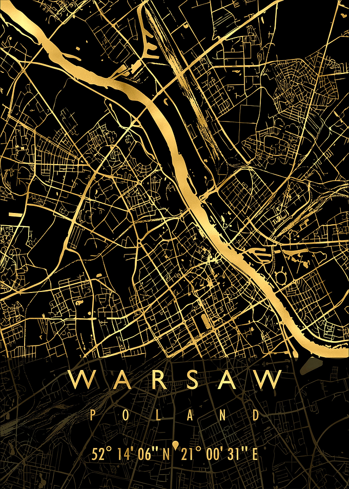 WARSAW MAP POLAND