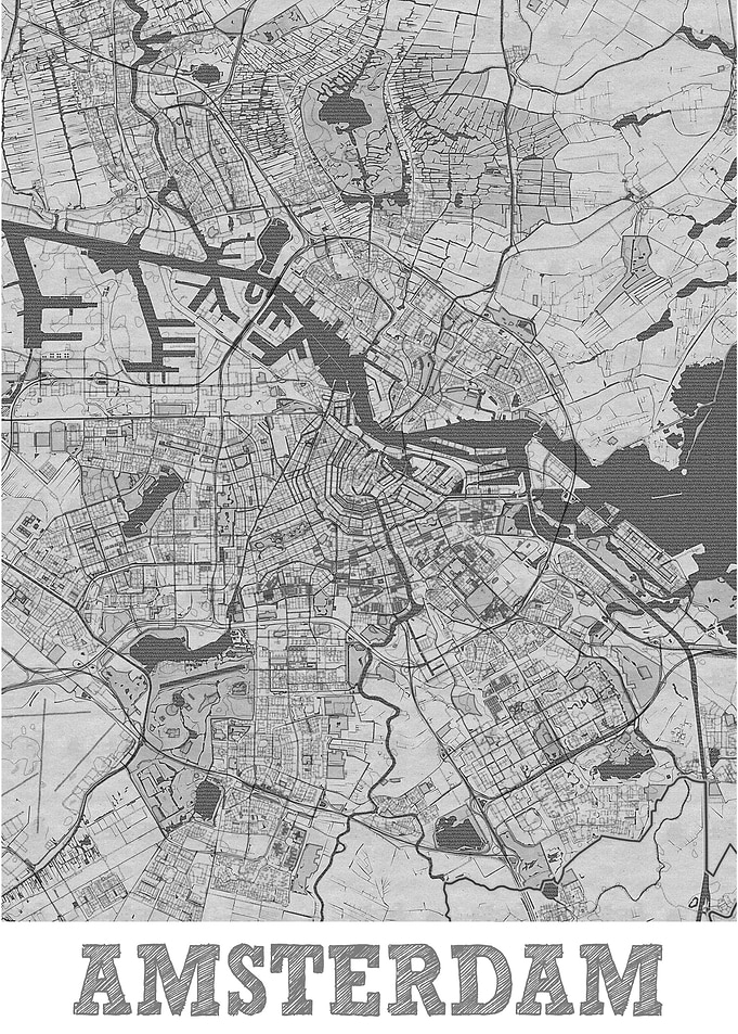 Amsterdam Holland City Map