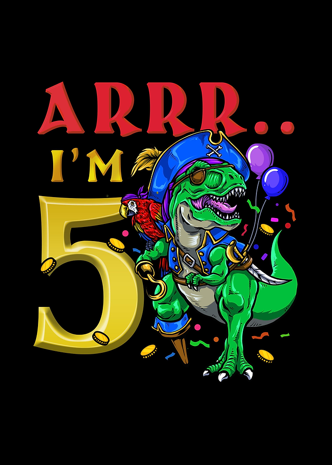 5th Birthday Dino Pirate